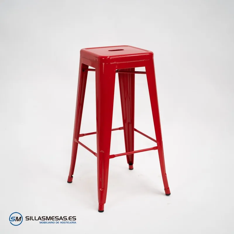 Taburete TOLIX , replica del taburete vintage tolix rojo