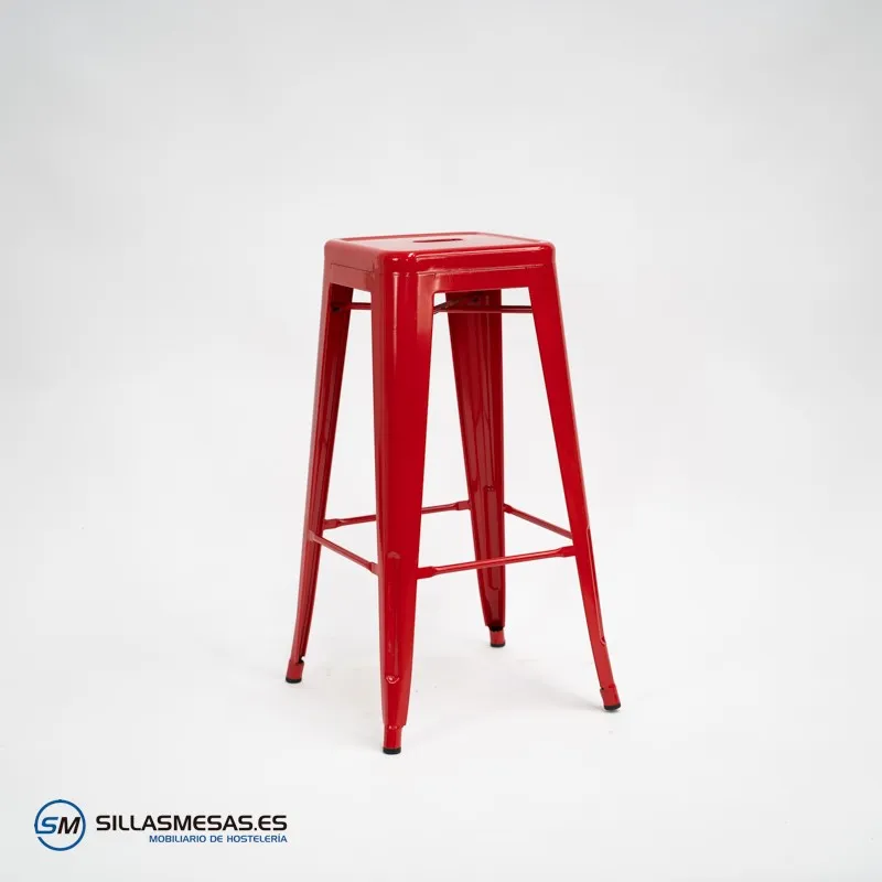 Taburete TOLIX , replica del taburete vintage tolix rojo