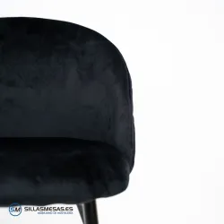 Silla Velvet negro interior: sofisticación y confort