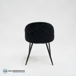 Silla Velvet negro interior: sofisticación y confort