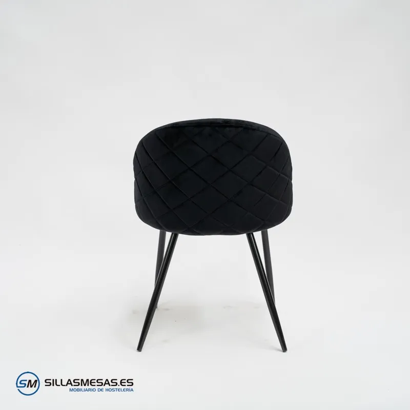 Silla Velvet negro interior: sofisticación y confort