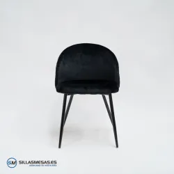 Silla Velvet negro interior: sofisticación y confort
