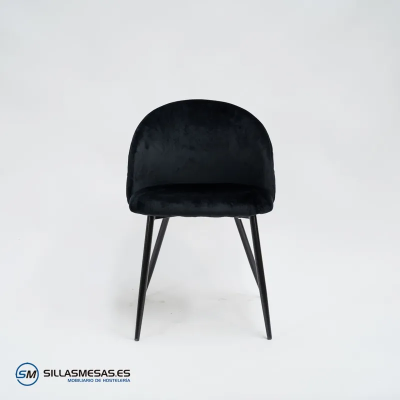 Silla Velvet negro interior: sofisticación y confort
