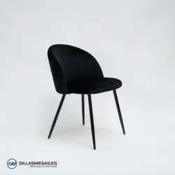 Silla Velvet negro interior: sofisticación y confort