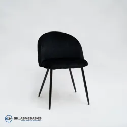 Silla Velvet negro interior: sofisticación y confort