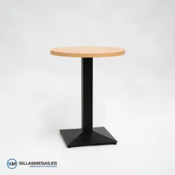 MESA DANIELA REDONDA INTERIOR pie negro