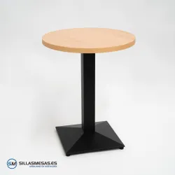 MESA DANIELA REDONDA INTERIOR pie negro