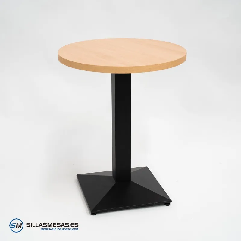 MESA DANIELA REDONDA INTERIOR pie negro