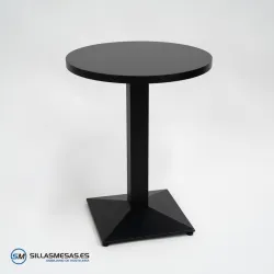MESA DANIELA REDONDA INTERIOR pie negro