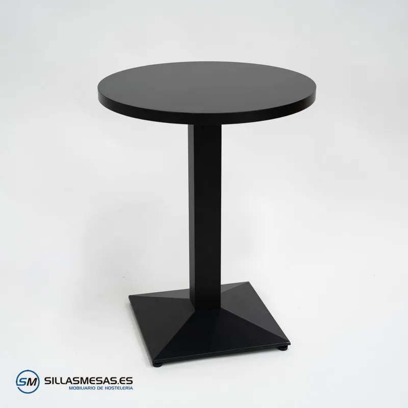 MESA DANIELA REDONDA INTERIOR pie negro