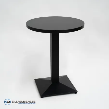 MESA DANIELA REDONDA INTERIOR pie negro