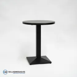 MESA DANIELA REDONDA INTERIOR pie negro