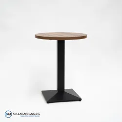 MESA DANIELA REDONDA INTERIOR pie negro