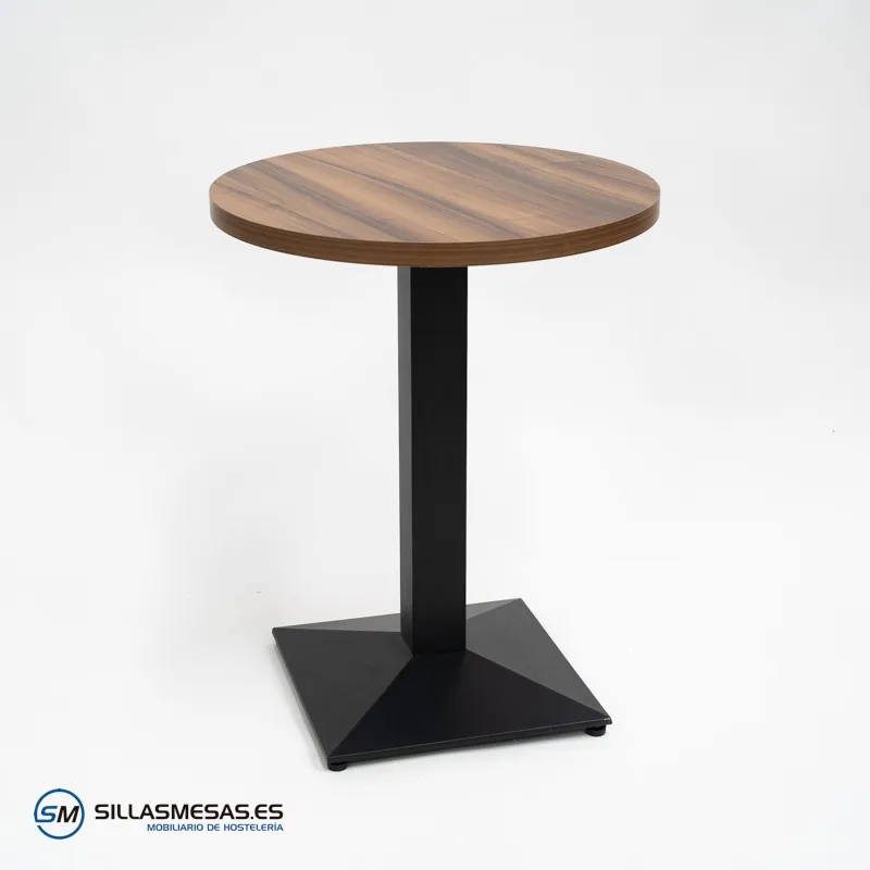 MESA DANIELA REDONDA INTERIOR pie negro