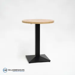 MESA DANIELA REDONDA INTERIOR pie negro