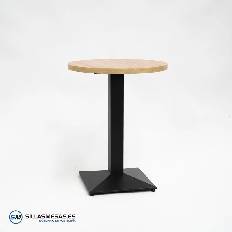 MESA DANIELA REDONDA INTERIOR pie negro