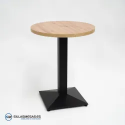 MESA DANIELA REDONDA INTERIOR pie negro