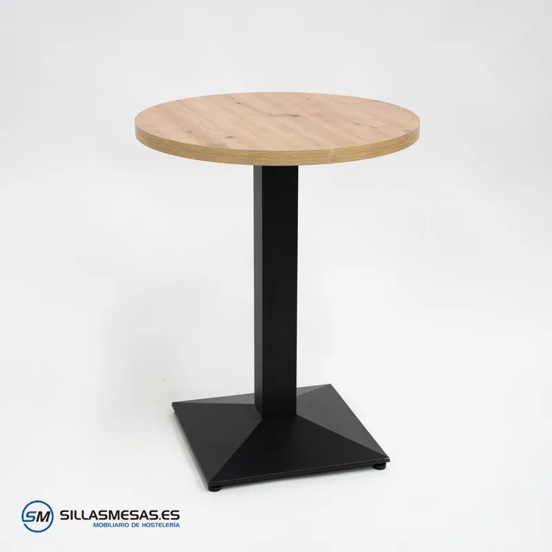 MESA DANIELA REDONDA INTERIOR pie negro