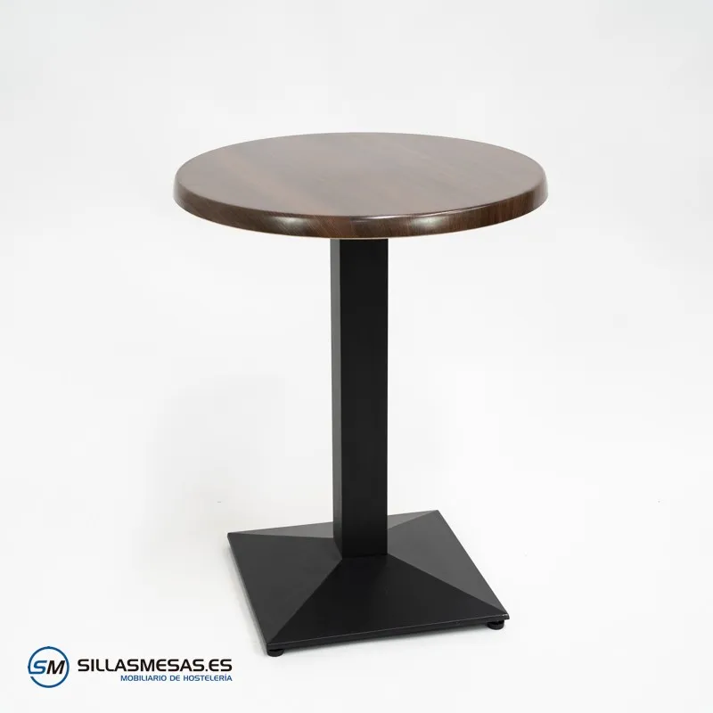 MESA DANIELA REDONDA EXTERIOR pie negro