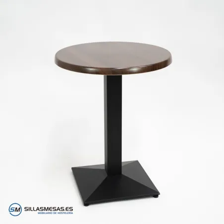 MESA DANIELA REDONDA EXTERIOR pie negro