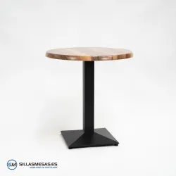 MESA DANIELA REDONDA EXTERIOR pie negro