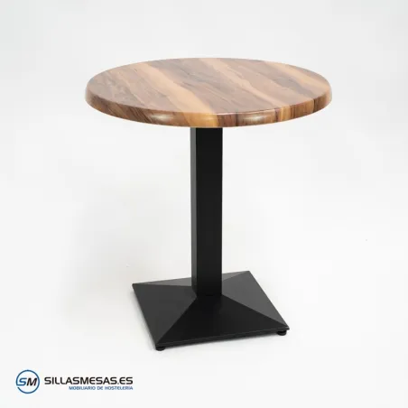 MESA DANIELA REDONDA EXTERIOR pie negro