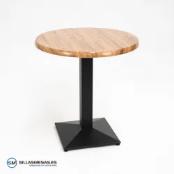 MESA DANIELA REDONDA EXTERIOR pie negro