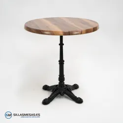 Mesa parisina redonda de exterior: estilo relajado
