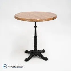 Mesa parisina redonda de exterior: estilo relajado