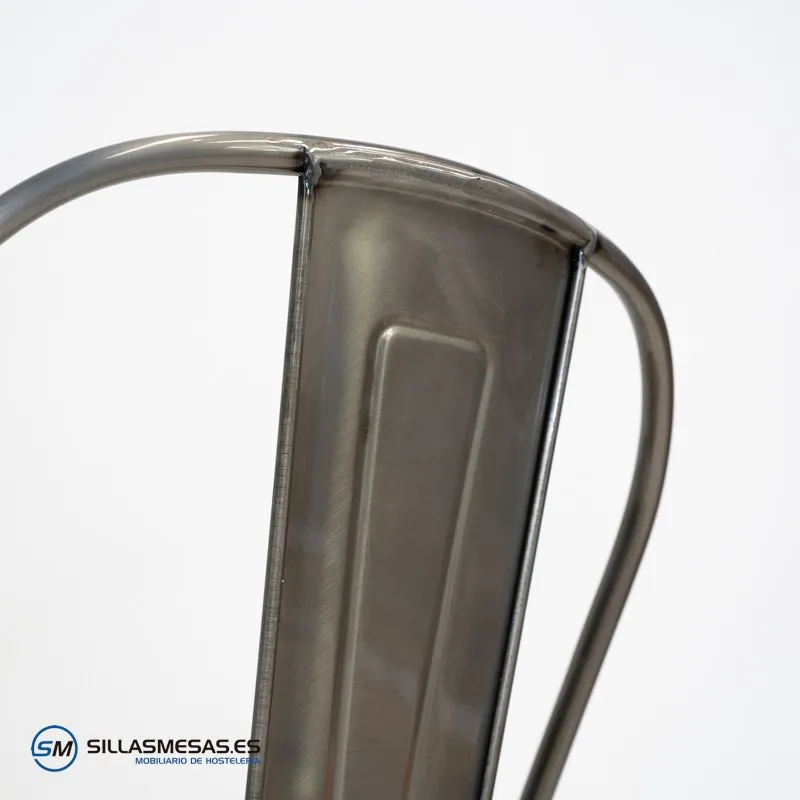 Comprar silla Tolix metalizada con asiento de madera