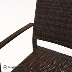 Sillón Marbella de rattan marrón: confort y estilo