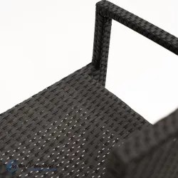 Sillón Marbella de rattan negro: diseño moderno