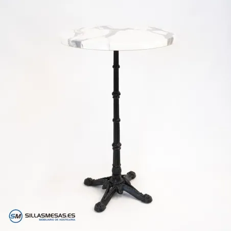 Mesa alta parisina redonda para exterior