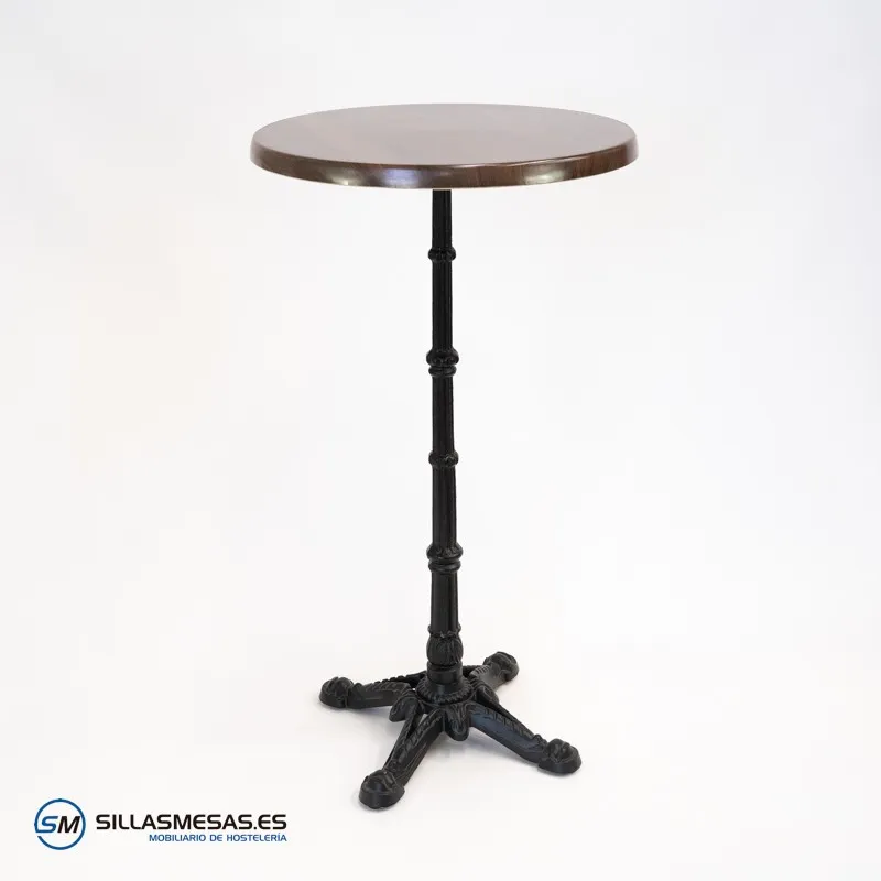 Mesa alta parisina redonda para exterior