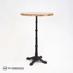 Mesa alta parisina redonda para exterior