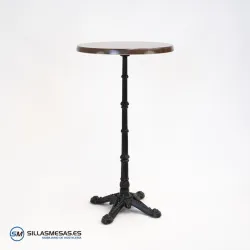 Mesa alta parisina redonda para exterior