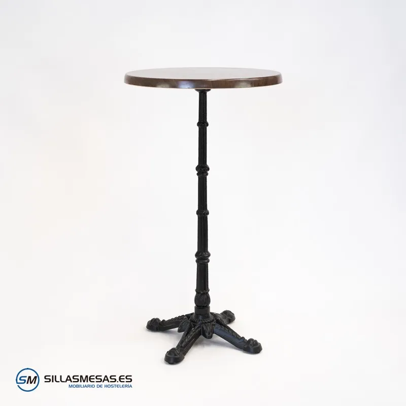 Mesa alta parisina redonda para exterior