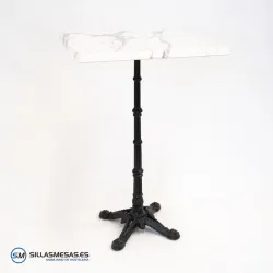 Mesa alta parisina cuadrada para exterior