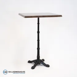 Mesa alta parisina cuadrada para exterior
