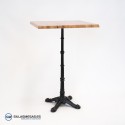Conjunto 2 taburetes TOLIX asiento MADERA y 1 mesa ALTA TOLIX