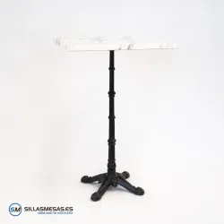 Mesa alta parisina cuadrada para exterior