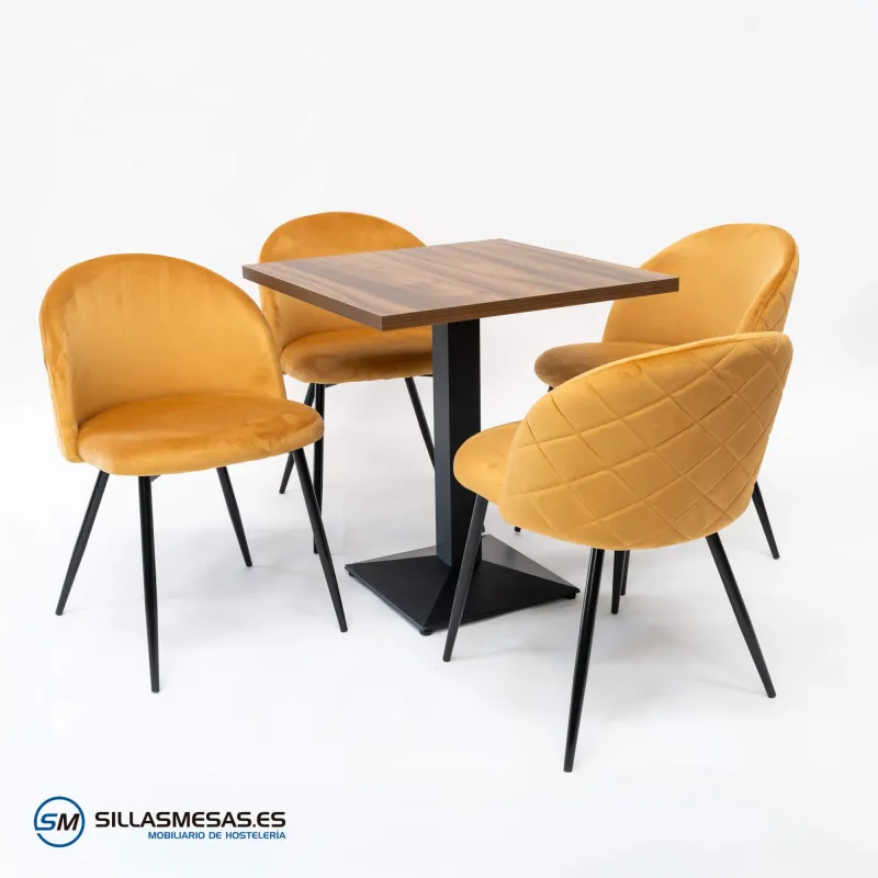 Silla VELVET mostaza