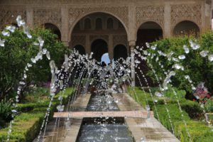 Fuente en los jardines de la Alhambra.